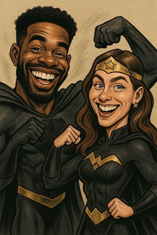 Caricature of a couple